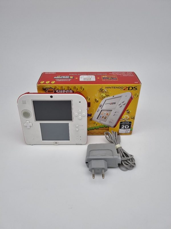 Nintendo 2DS Rood-Wit New Super Mario Bros. 2 Special Edition - Afbeelding 2