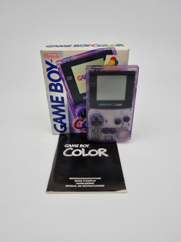 Gameboy Color Atomic Purple (Transparant) Compleet in Doos - Afbeelding 2