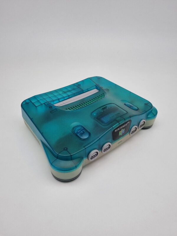 Nintendo 64 Clear Blue met controller & aansluitmateriaal goed - Afbeelding 2